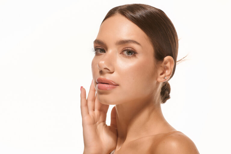 Beautiful woman after botox treatment